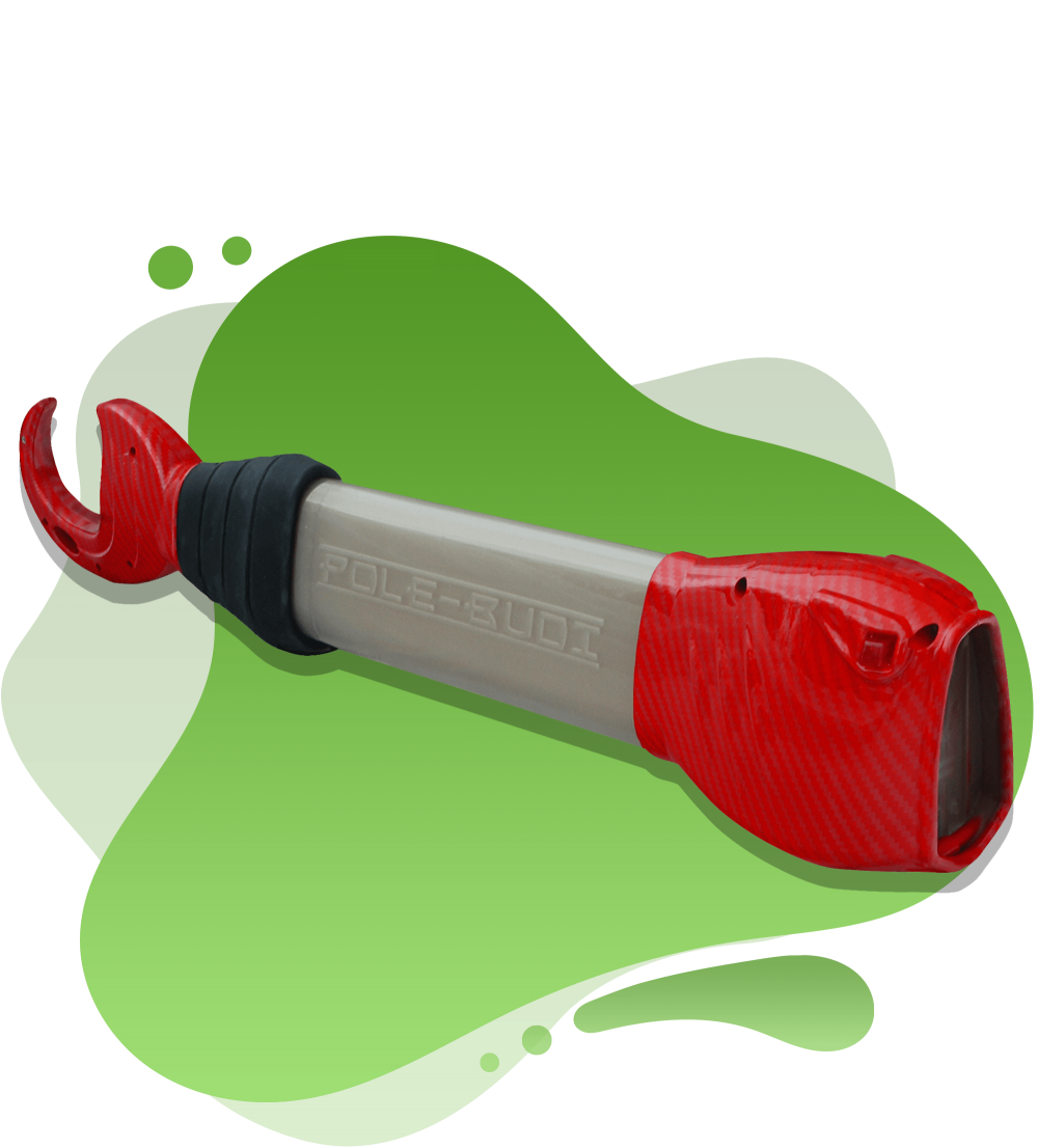Red Fishing Rod and Eye Protector